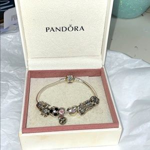 Pandora bracelet with charms